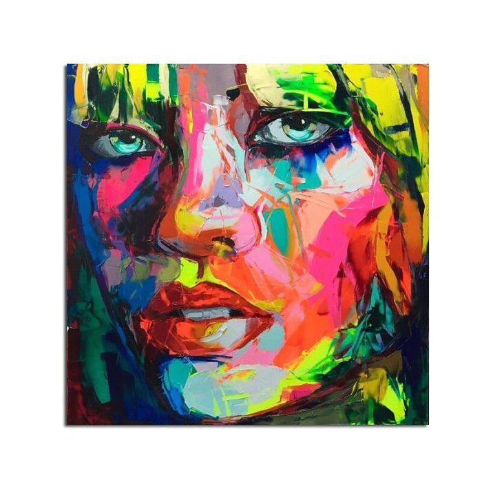 Portrait Painting On Canvas Pop Impressionist Art For Decor Home - Image 2