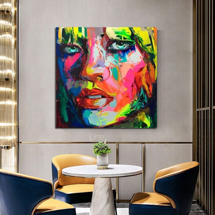 Portrait Painting On Canvas Pop Impressionist Art For Decor Home