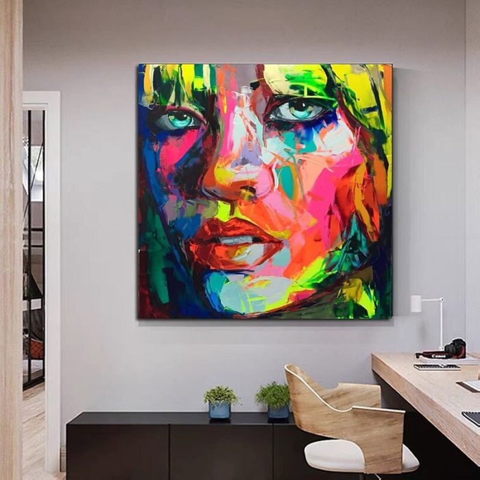 Portrait Painting On Canvas Pop Impressionist Art For Decor Home - Image 5