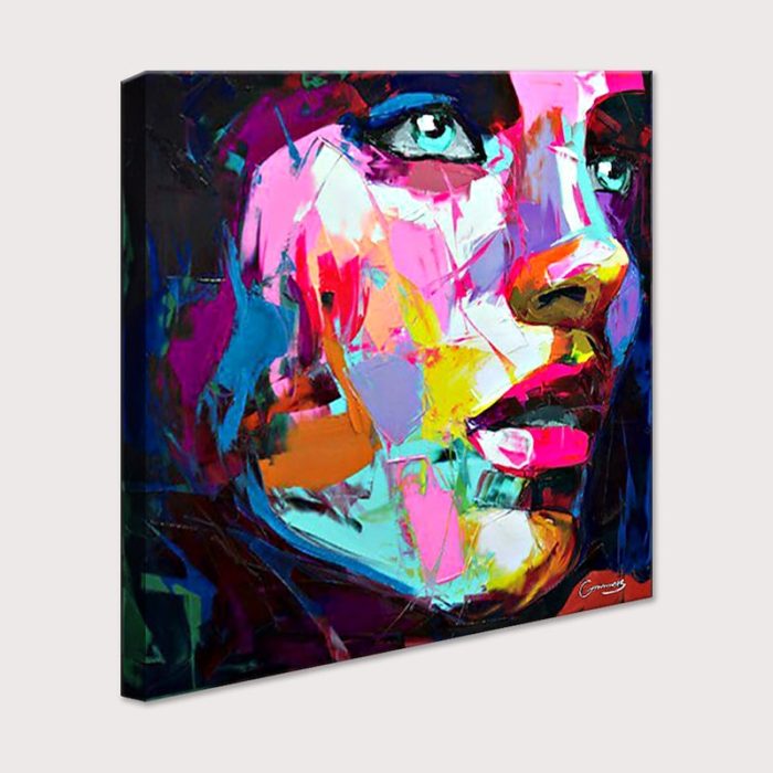 Square Large Living Room Modern Figure Face Decorative Paintings - Image 3