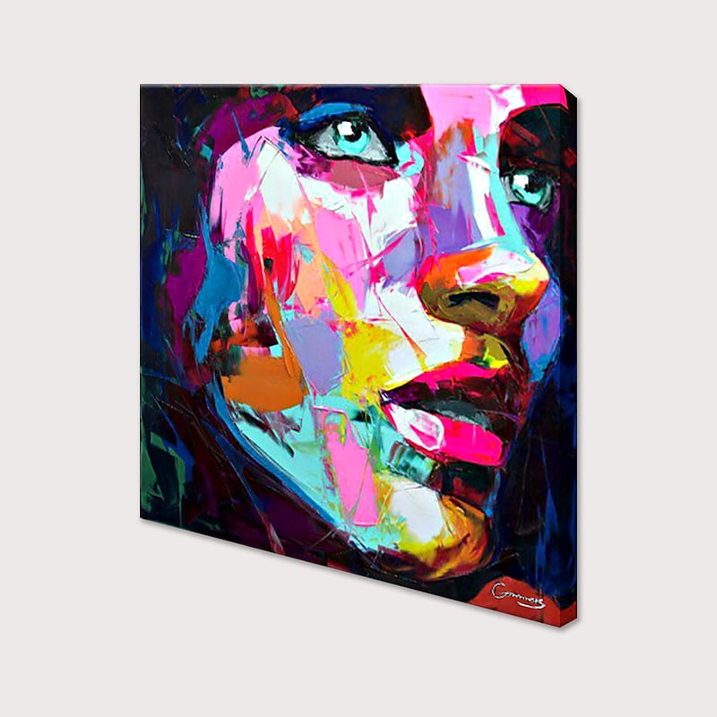 Colorful Small Wall Art 6x6 inch Abstract Person Painting Fashion Woman Portrait Original Abstract Figure Sitting deals Figure Square Painting