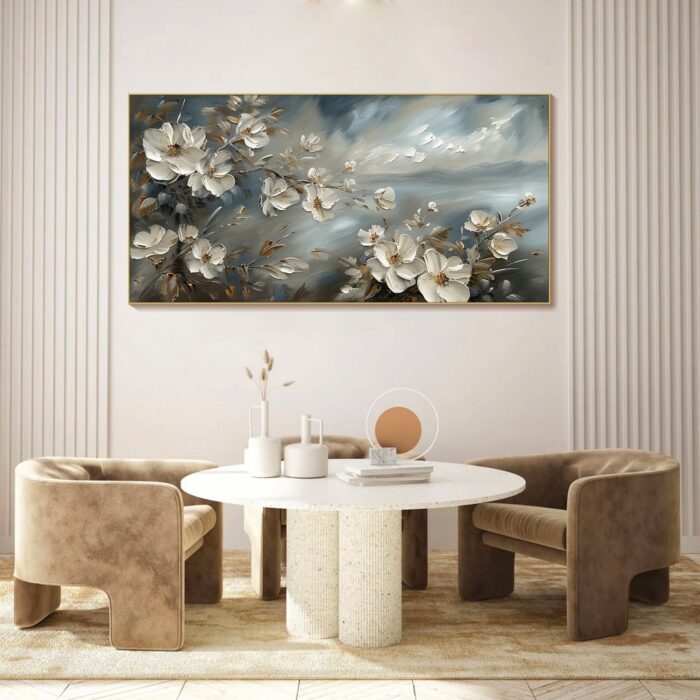 Large Flower Canvas Wall Art Blossom Artwork Abstract Paintings on Canvas for Home Decorations Wall Decor - Image 5