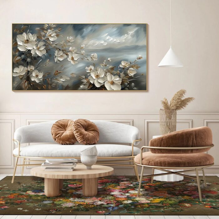 Large Flower Canvas Wall Art Blossom Artwork Abstract Paintings on Canvas for Home Decorations Wall Decor - Image 4