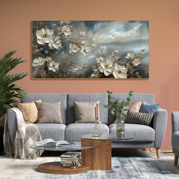 Large Flower Canvas Wall Art Blossom Artwork Abstract Paintings on Canvas for Home Decorations Wall Decor - Image 3